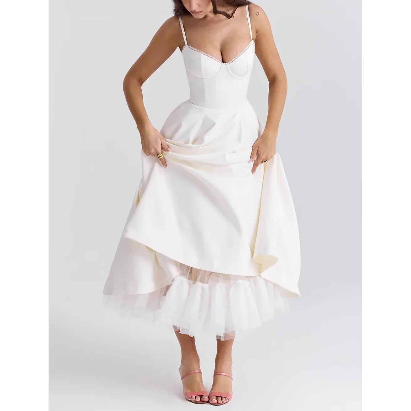 Variant image for Damen Abendkleid – Elegante Silhouette – Fließender Rock – Praktische Taschen-10