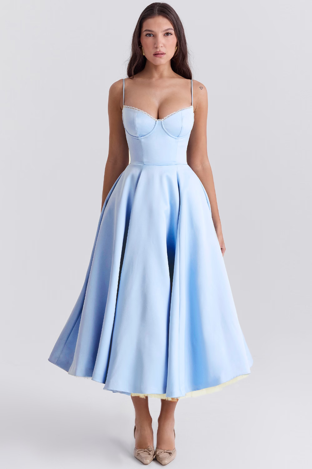Damen Abendkleid – Elegante Silhouette – Fließender Rock – Praktische Taschen-4